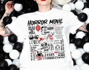 Horror Movie Shirt, Halloween Graphic T-Shirt, Spooky Movie Tee, Horror Lover Sweater