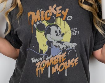 Mickey Mouse Zombie House Shirt, Mickey&#39;s Not So Scary Party Halloween Shirt, Halloween Mouse Shirt, Halloween Party Shirt, Mickey Ghost Tee