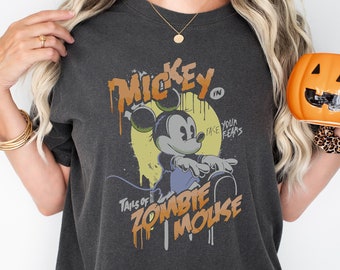 Mickey In Tales Of Zombie Mouse Shirt, Vintage Disney Halloween Mickey Mouse T-shirt, Mickey's Not So Scary Disneyland Halloween Party