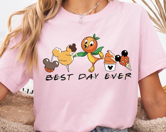 Disneyland Epcot orange fågelskjorta, Disney sommartröja, Disney strandtröja, Disney orange fågelsolskenströja, Florida orange festivaltröja