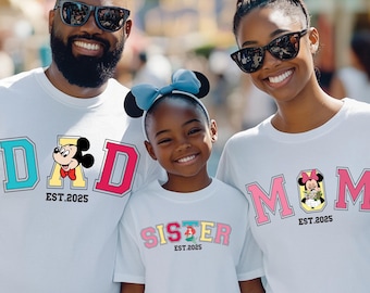 Disney familjematchande tröja, Disney mamma och pappa-tröjor, Musse pappa-tröja, anpassad familjetröja, Minnie mamma-tröja, nybliven mamma-tröja, nybliven pappa-tröja