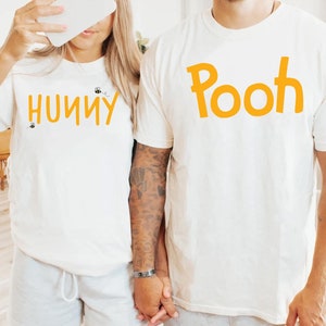 Winnie The Pooh Matching Couple Shirts, Valentines Day Shirt, Disney Honeymoon Shirt, Dad Mom Matching Shirts