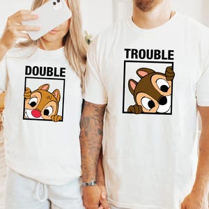 Chip and Dale Shirt, Double Trouble Shirt, Disney Couple Shirts, Disney Family Shirts, Disney Vacation shirt, Sibling shirt, Brother Shirt