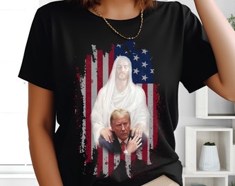 Trump Assassination T-Shirt, Donald Trump Shooting Tee, Jesus Is The Savior Shirt, Veteran Trump Tee, Make America Great Shirt