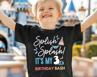 Splish Splash It's My Birthday Bash T-shirt, Custom Birthday Tee, Pool Birthday Party Shirt, Beach Birthday Tee, Summer Birthday Trip Hoodie