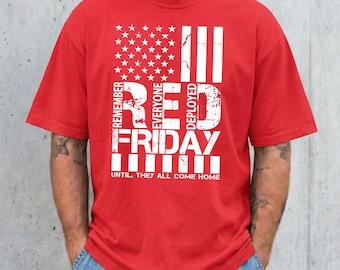 On Friday We Wear Red Shirt, Remember Everyone Deployed, American Flag Shirt, Us Veteran T-shirt, American Flag T-shirt, Veteran Shirt