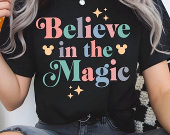 Camiseta "Cree en la magia", Camiseta "Magic Kingdom", Camiseta "Viaje de chicas", Camiseta "Viaje de cumpleaños", Camiseta "Vacaciones familiares", Camiseta "Magic Castle"
