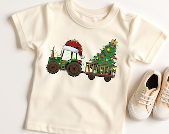 Tractor Christmas Tree Shirt, Christmas Light Shirt, Funny Farmer Christmas Gift Shirt, Country Christmas Shirt, Xmas Tractor with Tree