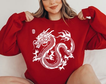 Chinese New Year Dragon Sweatshirt, 2024 New Year Chinese Shirt, Happy Chinese New Year Sweatshirt, Lunar New Year Dragon Sweatshirt