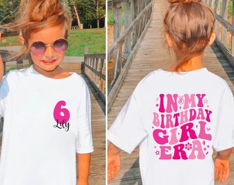 Custom Birthday Shirt, In My Birthday Era T-Shirt, Birthday Party Shirt, Personalized Birthday Shirt, Gift Shirt For Teen Birthday Party