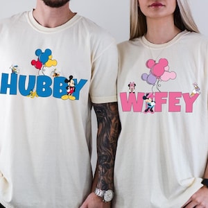 Camisa de boda Disney para esposa y esposo, camisetas personalizadas para esposa y esposo, sudadera de luna de miel para novios en Disneyland, camisetas de boda Disney