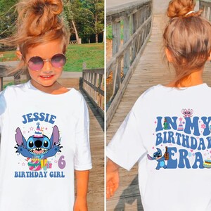 Disneyworld Stitch Kids Birthday Shirt, Disney Birthday Girl Shirt, Stitch Birthday Boy Shirt, Lilo Stitch Kids Birthday Shirt