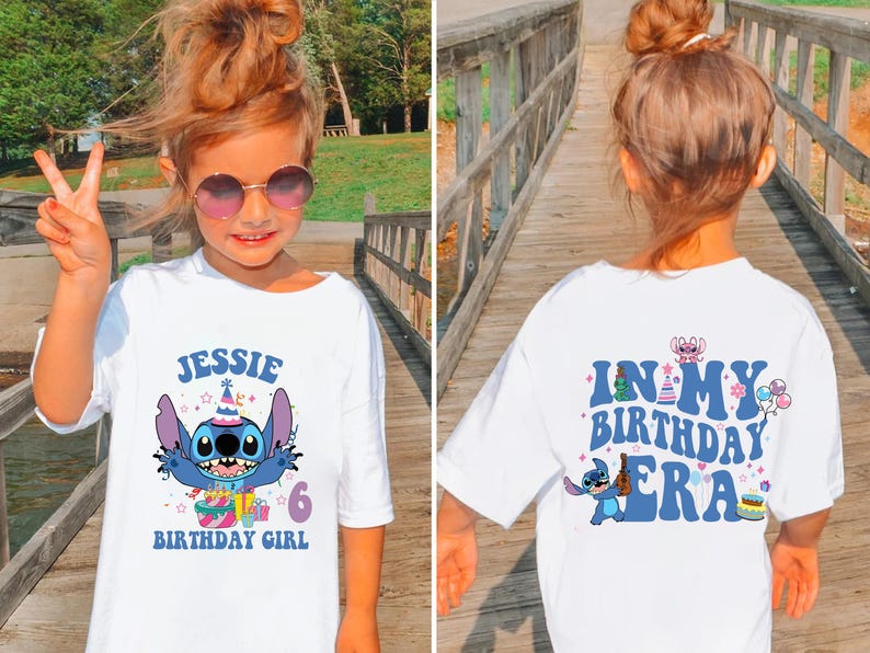 Disneyworld Stitch Kids Birthday Shirt, Disney Birthday Girl Shirt, Stitch Birthday Boy Shirt, Lilo Stitch Kids Birthday Shirt