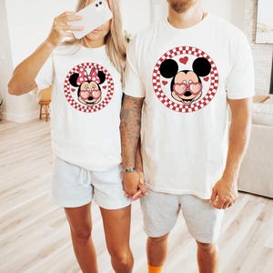 Mickey Minnie Couples Shirt, Disney Valentine&#39;s Day Shirt, Disney Honeymoon Shirt, Disneyland Couple Shirt, Mickey Minnie Matching Shirt