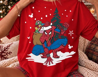 Spider Christmas Shirt, Kids Christmas T-shirt, Christmas Party Sweatshirt