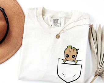 Comfort Colors® Baby Groot Shirt, Pocket Groot Tee,  Guardians Trip Shirt,  I'm Groot Tee,  Groot T-Shirt