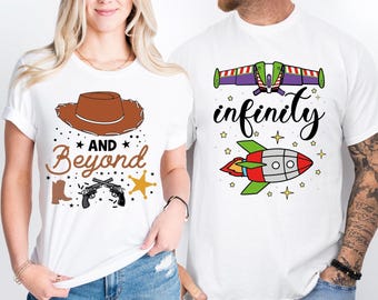 Bis zur Unendlichkeit und darüber hinaus passendes Shirt, Disney Toy Story Paar Shirt, Toy Story Valentinstag Shirt, Pixar Paar passendes Shirt