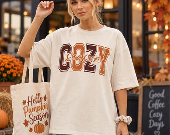 Cozy Season Shirt, Autumn Fall Season T-shirt, Vintage Fall Vibes Tee, Women Fall Sweatshirt, Autumn Life Hoodie