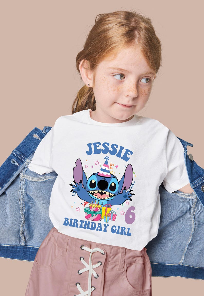 Disneyworld Stitch Kids Birthday Shirt, Disney Birthday Girl Shirt, Stitch Birthday Boy Shirt, Lilo Stitch Kids Birthday Shirt
