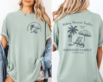 Comfort Colors® Custom Summer Family Vacation Shirt, Making Memories Together Teem Beach Summer Trip Shirt, Family Holiday T-Shirt
