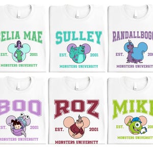 Monsters University Est 2001 Shirt, Disneyland Group Shirt, Mike Sulley Roz, Disney Monster Inc Shirt, Disney Monster Family Matching Tee