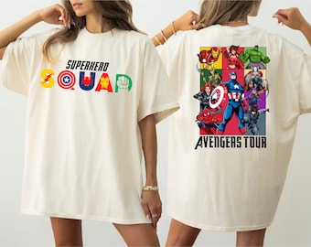 Shirt SuperHero Squad, Tourshirt, Super Heroes-T-shirt, Captain America-sweatshirt, Hulk Spider-T-shirt