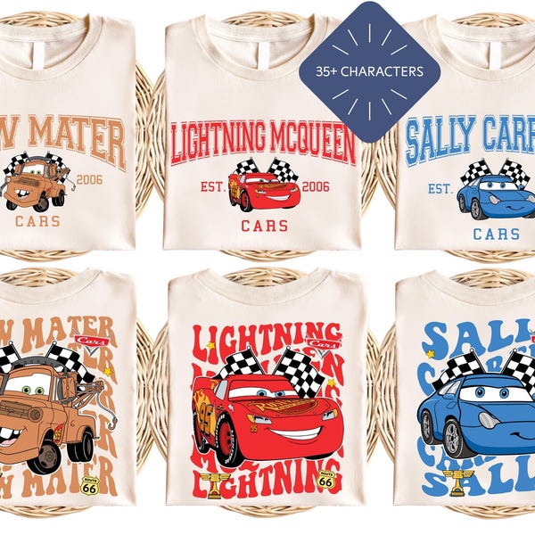 Cars T-shirt, Lightning McQueen Tee, Tow Mater Sweatshirt, Sally Carrera Tee,  Family Trip Shirt,  Vacation Tee