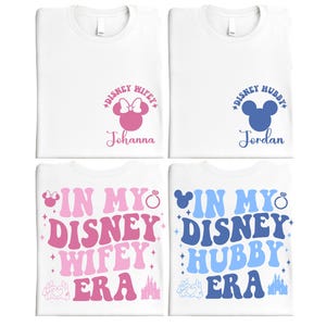 In My Disney Hubby Era T-shirt, Disney Husband And Wife Shirt, Disney Wifey Tee, Disney Mickey And Minnie Wedding Shirt, Just Married Tee