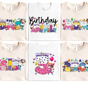 Super Kitties Birthday Girl Shirt, Disney Family Birthday Shirt, Custom Birthday Shirt, Birthday Boy Shirt, Family Matching Birthday Shirts