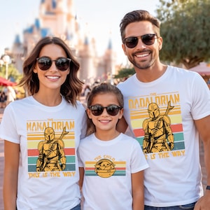 Disney Family Star Wars T-Shirt, Darth Vader Dad Shirt, Disneyland Family Vacation Shirt, Dadalorian Shirt, Mamalorian Tee, Matching Family