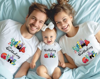 Sjöjungfru Disney födelsedagströja, Prinsessan Ariel födelsedagströja, Sjöjungfrufesttröja, Matchande familjefödelsedagströjor, Födelsedagsflicka-resa-tröja