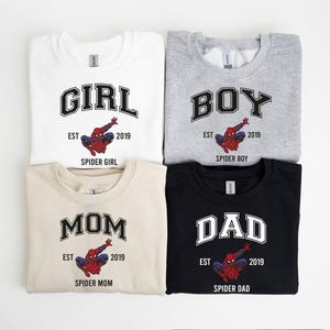 Benutzerdefinierte Spinnen Familie T-Shirt, Spinnen Papa Shirt, Spinnen Mama Shirt, Spinnen Junge T-Shirt, Spinnen Mädchen Shirt, Spiderman Familie T-Shirt