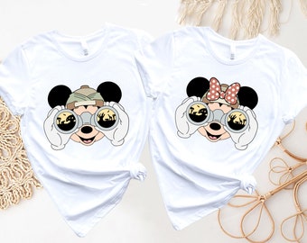 Mickey Minnie Mouse Safari Mode Shirt, Safari Mickey Shirt, Animal Kingdom Safari Couple Shirts, Disney Family Vacation Shirt, Disney Safari