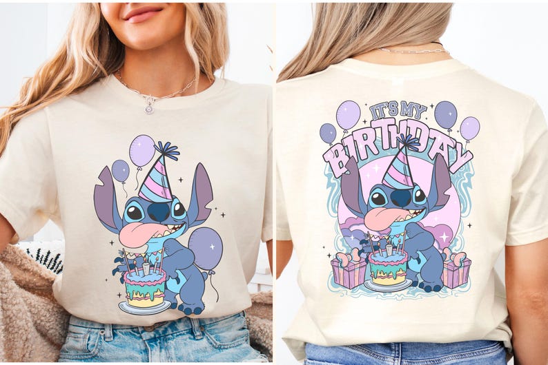 a woman wearing a t - shirt that says it's my birthday