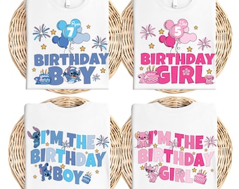 Birthday Shirt, Birthday Girl Shirt, Mickey Birthday Boy, Lilo  Kids Toddler Birthday Shirt, Birthday Princess Shirt