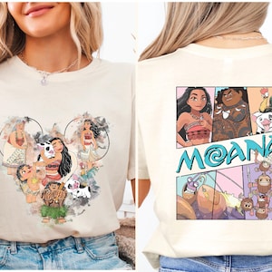 Moana Shirt, Princess Moana With Hei Hei Pua Tee, Mickey Head Shirt, WDW Family Vacation Tee,  Trip Tee, Moana And Friends Tee