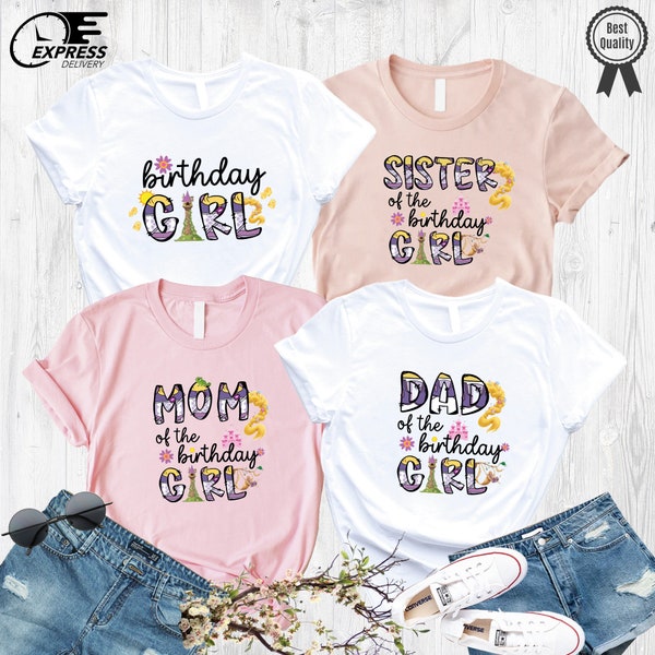 Birthday Girl Shirt, Custom Girl Birthday Shirts, Princess Birthday Shirt, Family Birthday Shirt, Matching Birthday Girl Shirts