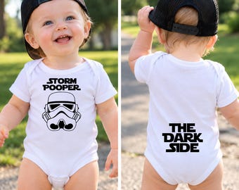 Galaxy Baby Bodysuit, Space Soldier Baby Shirt, Dark Side Inspired Baby Tee, Funny Newborn Space Adventure Outfit