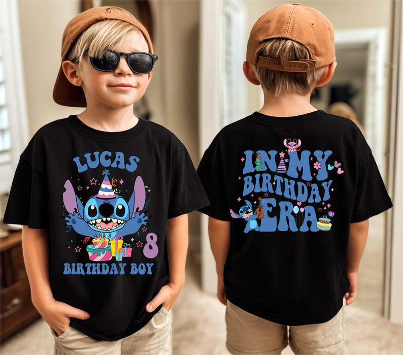 Disneyworld Stitch Kids Birthday Shirt, Disney Birthday Girl Shirt, Stitch Birthday Boy Shirt, Lilo Stitch Kids Birthday Shirt