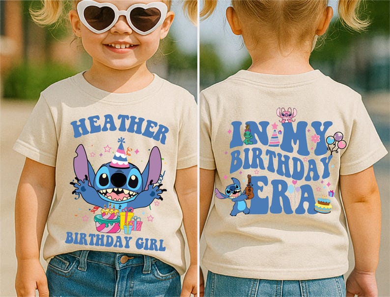 Disneyworld Stitch Kids Birthday Shirt, Disney Birthday Girl Shirt, Stitch Birthday Boy Shirt, Lilo Stitch Kids Birthday Shirt