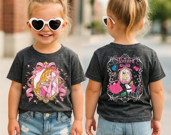 Coquette Mirror Princess Shirt, Princess Aurora T-shirt, Florida Family Vacation Tee, Girls Trip Sweatshirt, Magical Castle Hoodie