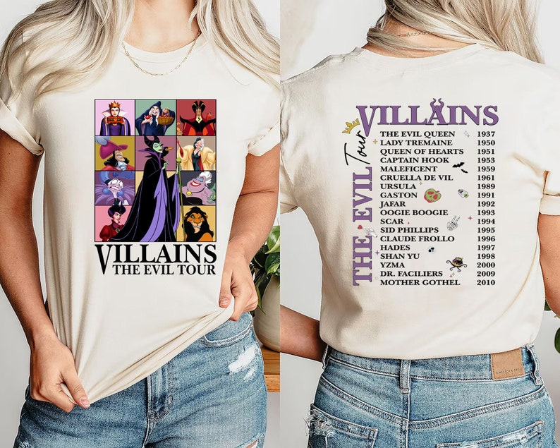 Disneyland Villains Shirt, Bad Witch Disney Halloween Shirt, Villain Era Sweatshirt, Witchy Shirt, Halloween Girls Shirt, Evil Queen Shirt image 1