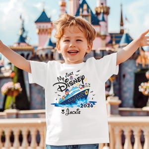 Personalized My First Cruise Shirt, Family Cruise Vacation Tee, Custom Cruise Trip 2026 Sweatshirt, Kids Birthday Cruise Shirt