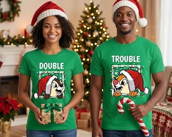 Chip & Dale Mickey And Co Double Trouble Christmas Shirt, Christmas Family Vacation T-shirt, Christmas Tree Farm Sweater