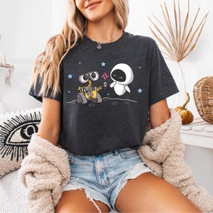 Shirt Wall-E and Eve, Disney Pixar Love-shirt, T-shirt Wall-E and Eve koppels, sweatshirt Disneyland Trip, shirt Wall-E Eve