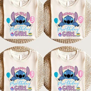 Disneyworld Stitch kinderverjaardagsshirt, Disney verjaardagsshirt voor meisjes, Mickey verjaardag shirt jongen, Lilo Stitch kinderverjaardagsshirt