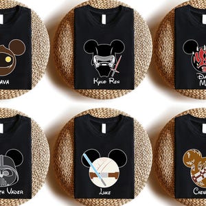 Galaxy T-Shirt, Darth Vader Tee, Family Vacation, Death Star Tee, Galaxy Stormtrooper Shirt image 3