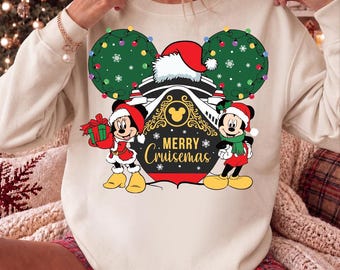 Merry Christmas Cruise Sweatshirt, Holiday Cruise Vacation Shirt, Christmas at Sea T-shirt, Festive Family Cruise Tee