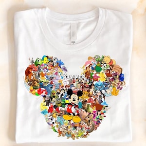 Mickey Head All Disney Characters Shirt, Mickey and Friends Tee, Mickey Head T-Shirt, Disney Trip Sweatshirt, Magic Kingdom Sweater