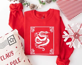 Chinese New Year Snake Sweatshirt, 2024 Lunar New Year Shirt, Lantern Festival Sweatshirt, Lunar Spring Festival Shirt, Year Of The Snake